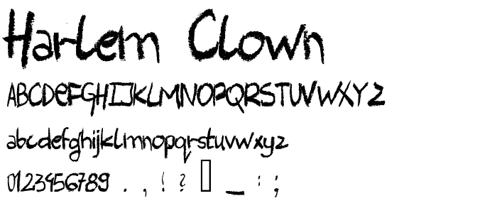 Harlem Clown font